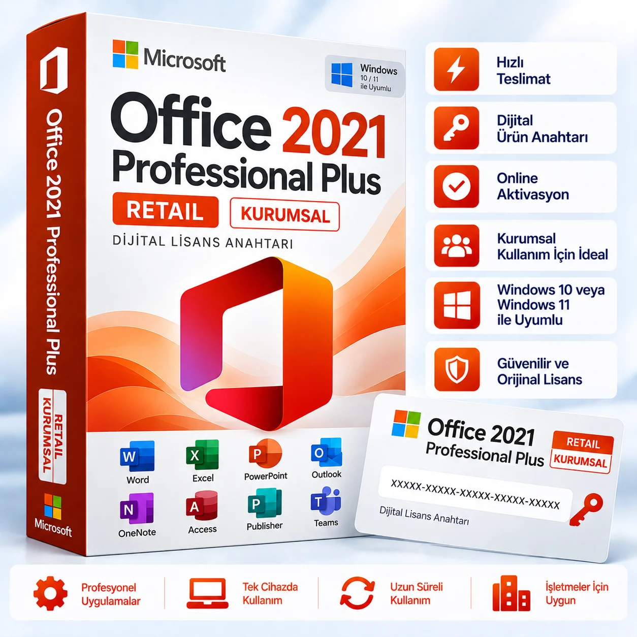 Microsoft Office 2021 Professional Plus Retail Dijital Lisans – Kurumsal