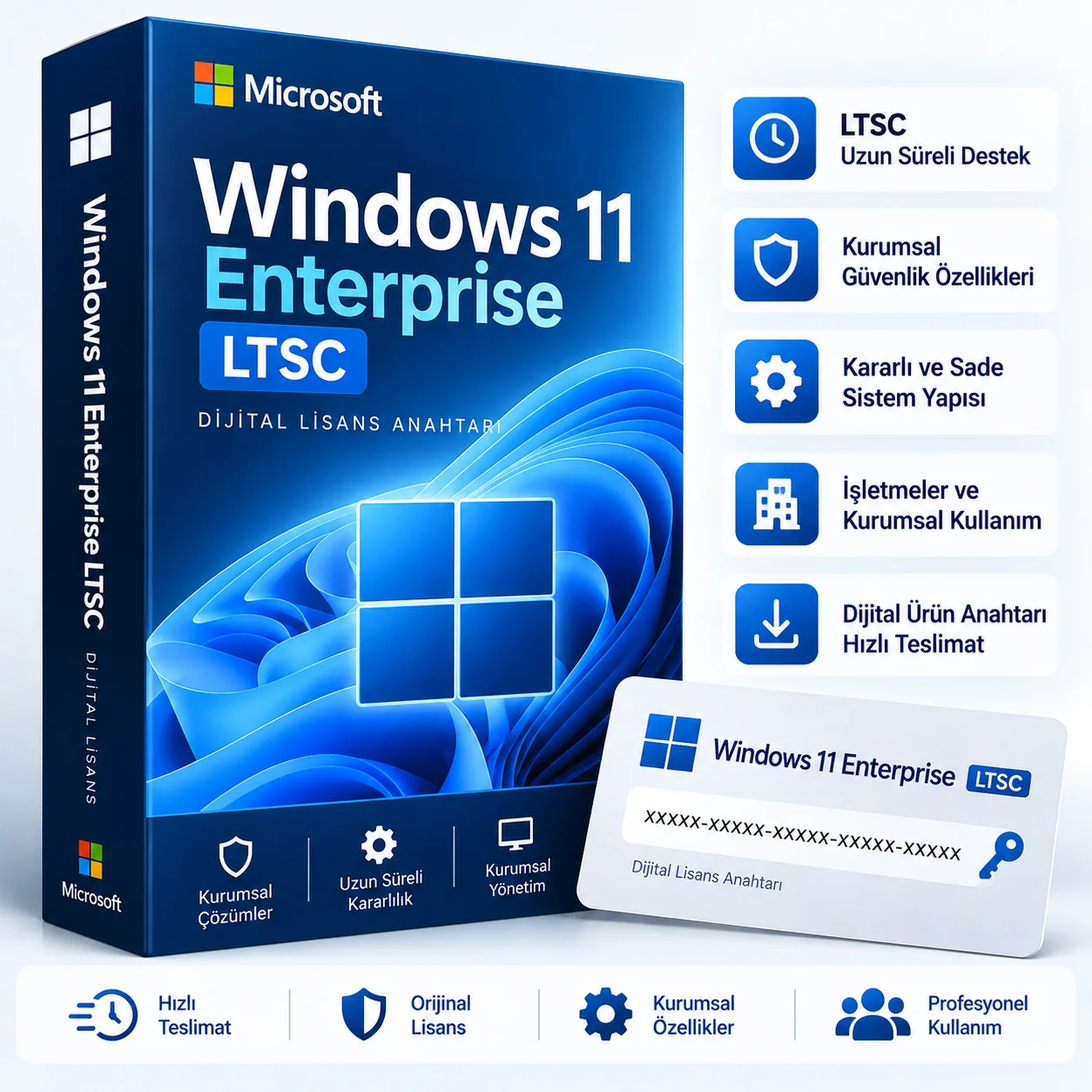Windows 11 Enterprise LTSC Lisans Key – Dijital Ürün Anahtarı