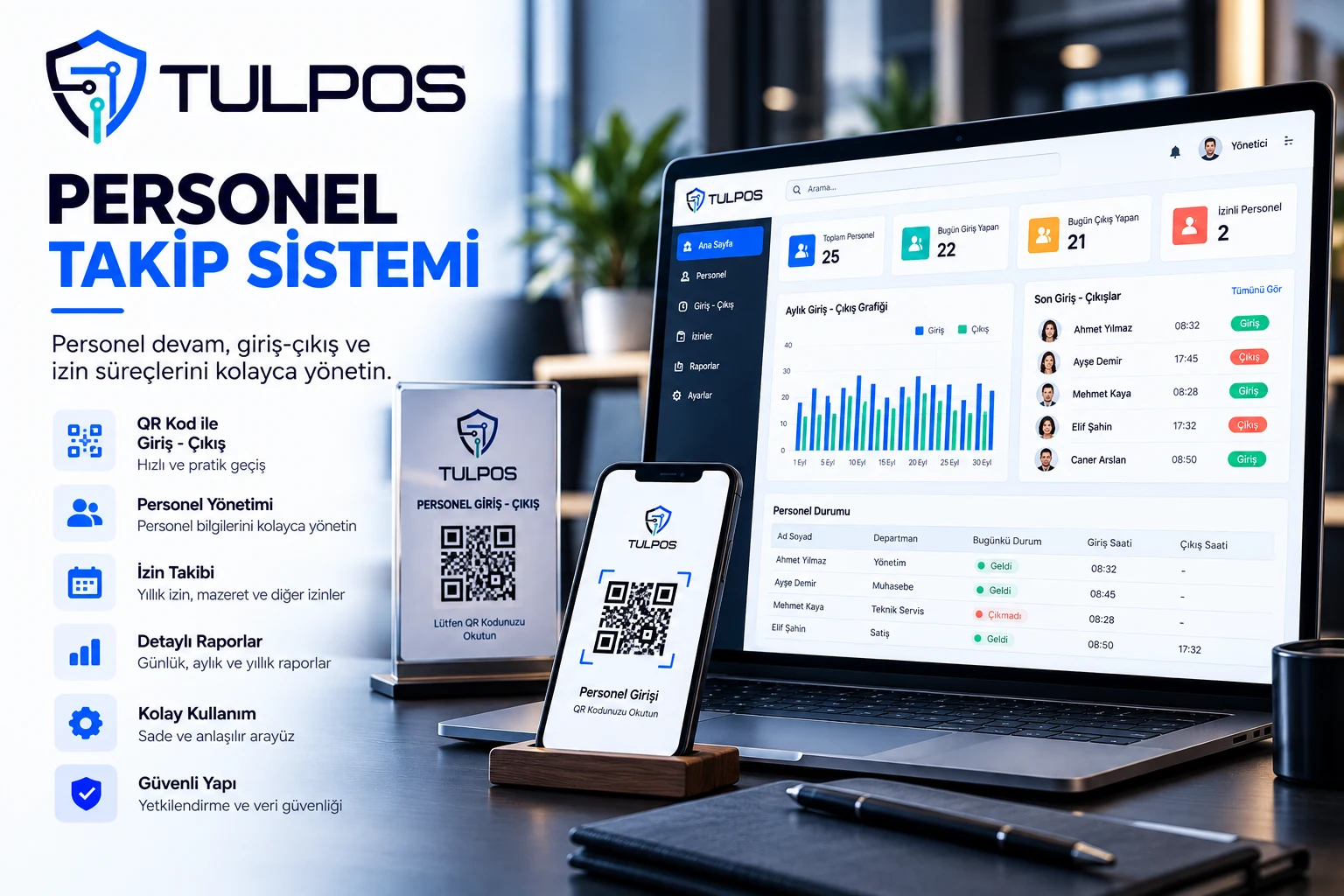 Tulpos Personel Takip Sistemi
